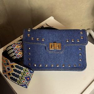 Steve Madden denim hip bag